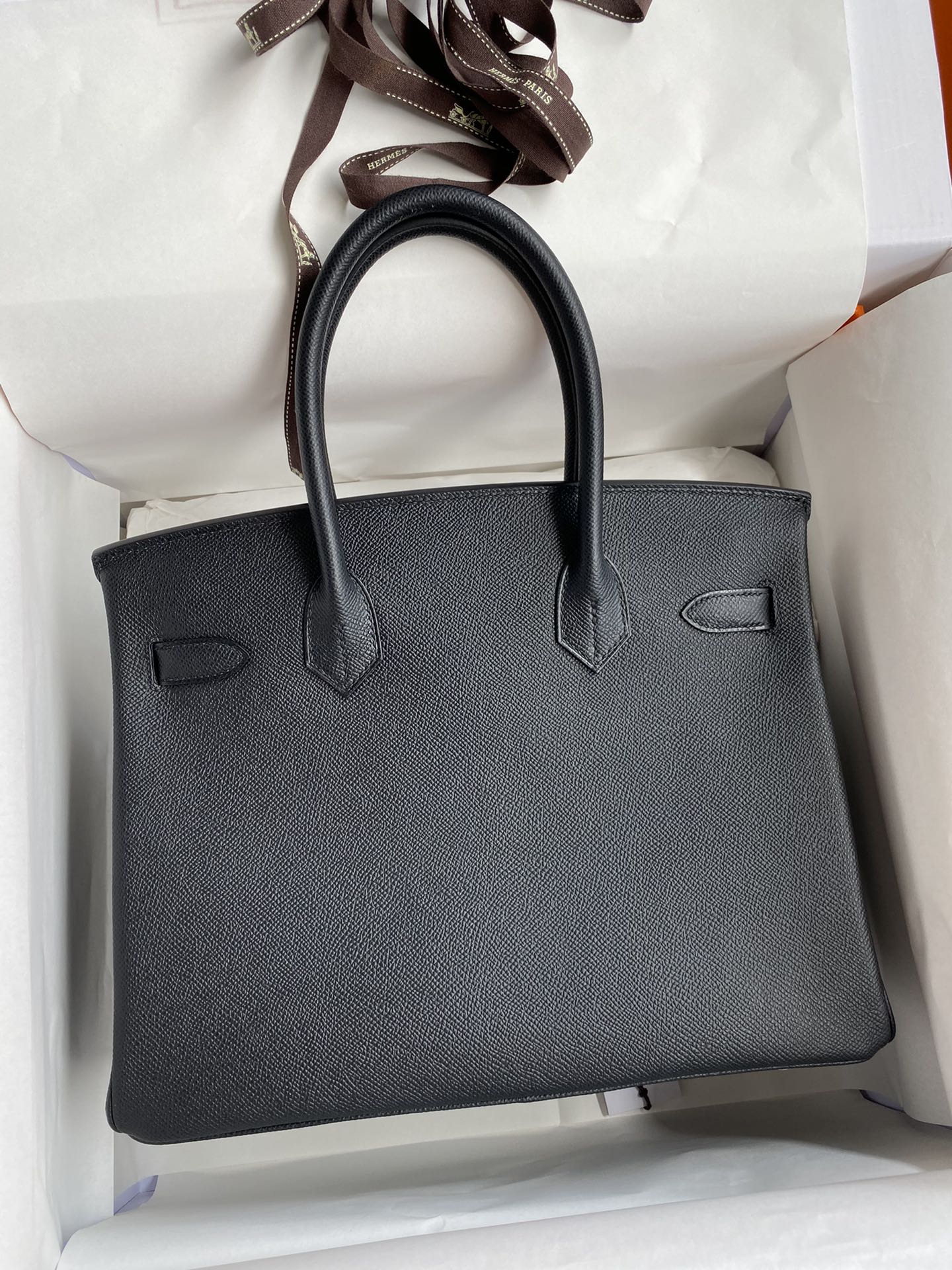 Hermes Birkin 30CM Epsom Leather Handbag Black